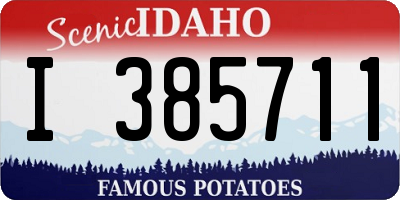 ID license plate I385711