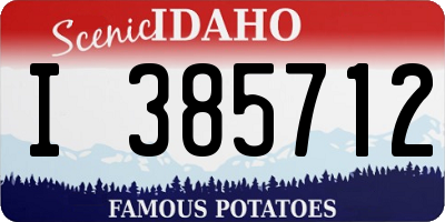 ID license plate I385712