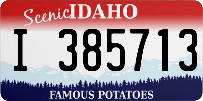 ID license plate I385713