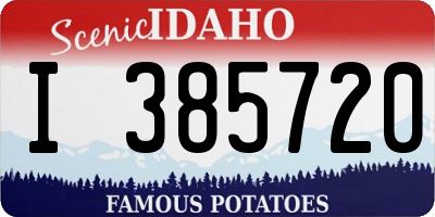 ID license plate I385720