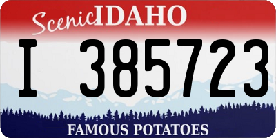 ID license plate I385723