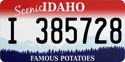 ID license plate I385728