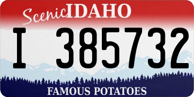 ID license plate I385732