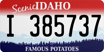 ID license plate I385737