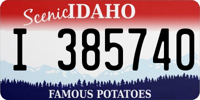 ID license plate I385740