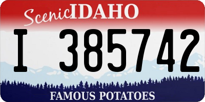 ID license plate I385742