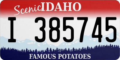 ID license plate I385745