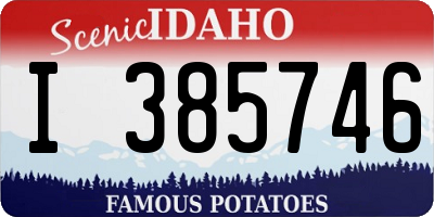 ID license plate I385746