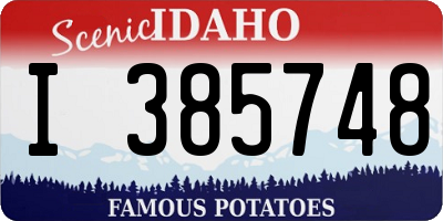 ID license plate I385748