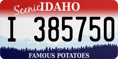 ID license plate I385750