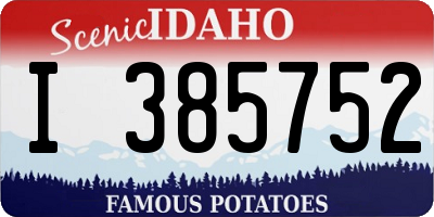 ID license plate I385752