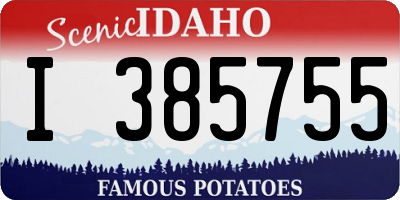 ID license plate I385755