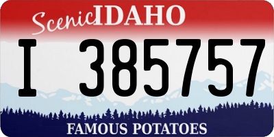 ID license plate I385757