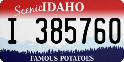 ID license plate I385760