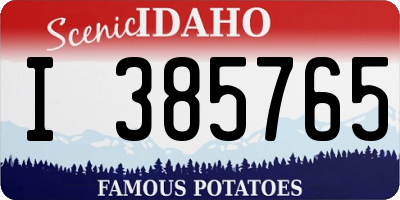 ID license plate I385765