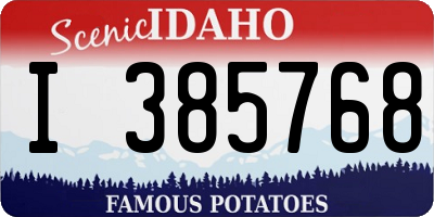 ID license plate I385768