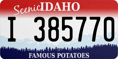 ID license plate I385770