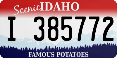 ID license plate I385772