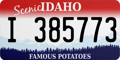 ID license plate I385773