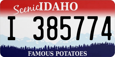 ID license plate I385774