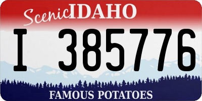 ID license plate I385776
