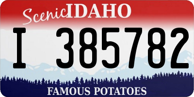 ID license plate I385782