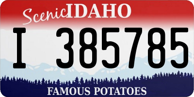 ID license plate I385785