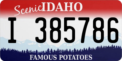 ID license plate I385786