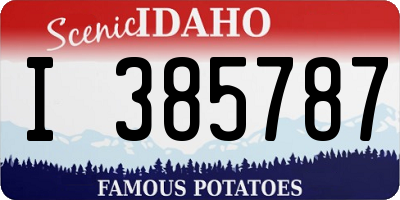 ID license plate I385787