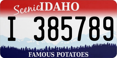 ID license plate I385789
