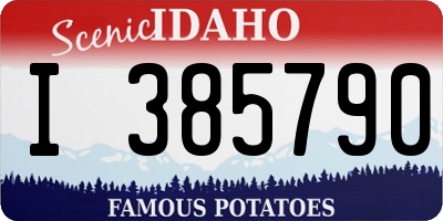 ID license plate I385790