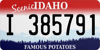 ID license plate I385791