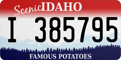 ID license plate I385795