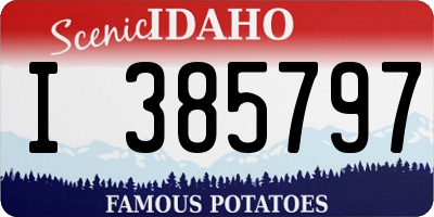 ID license plate I385797