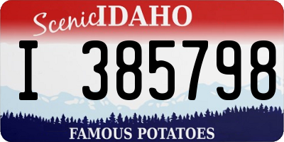 ID license plate I385798