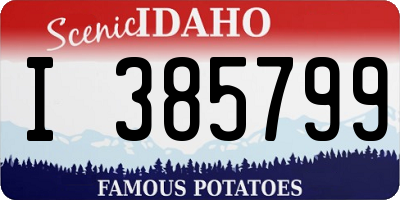 ID license plate I385799