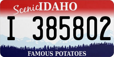ID license plate I385802