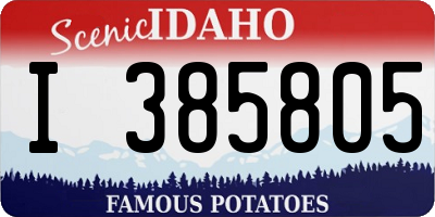 ID license plate I385805