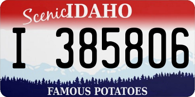 ID license plate I385806