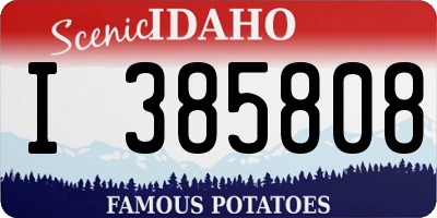 ID license plate I385808