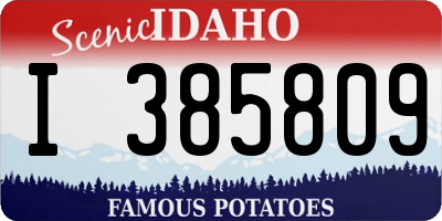 ID license plate I385809
