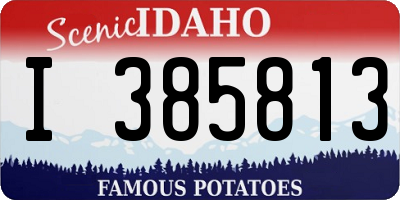 ID license plate I385813