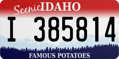 ID license plate I385814