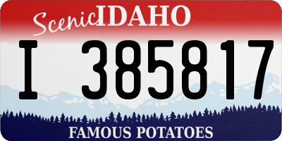 ID license plate I385817