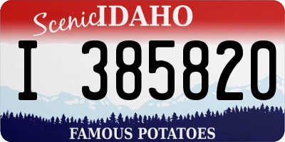 ID license plate I385820