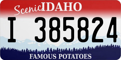 ID license plate I385824