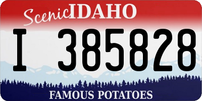 ID license plate I385828