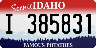 ID license plate I385831