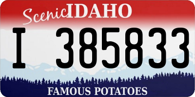 ID license plate I385833