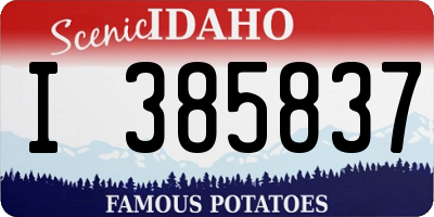 ID license plate I385837